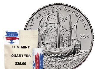 U.S. Mint Offers 1776-2026 Semiquincentennial Mayflower Compact Quarter Rolls and Bags Mint image 2026 Semiquincentennial Mayflower Compact Quarter, Roll and Bag