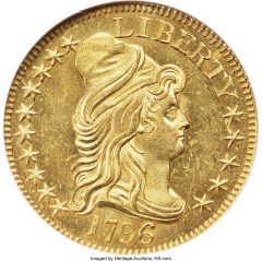 1796/5 BD-1 Half Eagle, MS64
