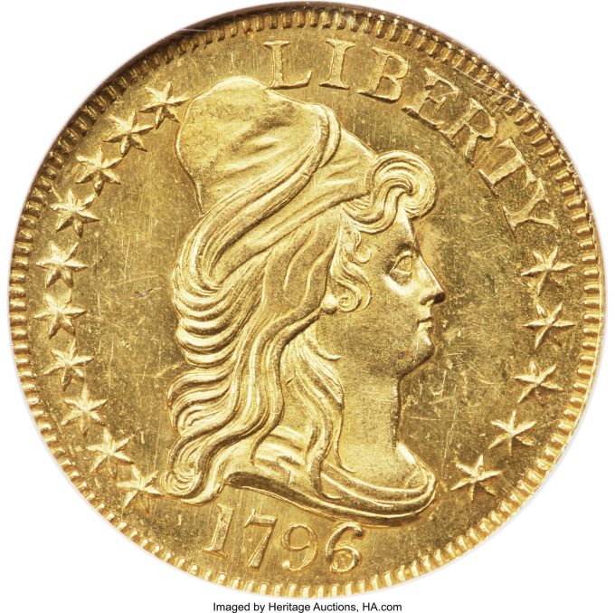 1796/5 BD-1 Half Eagle, MS64 | CoinNews 1796/5 BD-1 Half Eagle, MS64