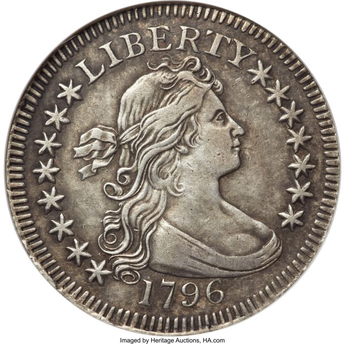 1796 Draped Bust Quarter XF45 | CoinNews 1796 Draped Bust Quarter XF45