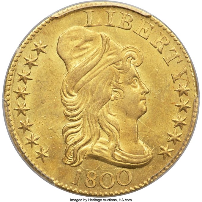 1800 Capped Bust Right Half Eagle MS64 | CoinNews 1800 Capped Bust Right Half Eagle MS64