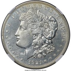 1921 Morgan Silver Dollar PR62