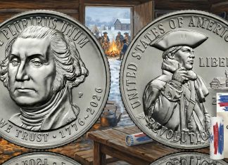 U.S. Mint Offers 1776-2026 Revolutionary War Quarter Rolls and Bags 2026 Revolutionary War quarter set against a Revolutionary War–themed background