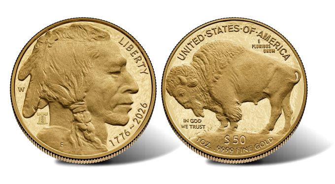 2026-W Proof American Gold Buffalo - Obverse and Reverse