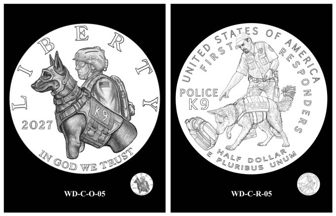 America's VetDogs 2027 Working Dog Half Dollar Design Preferences | CoinNews America's VetDogs 2027 Working Dog Half Dollar Design Preferences