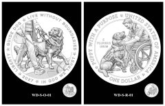America’s VetDogs and CCAC 2027 Working Dog Silver Dollar Design Recommendations
