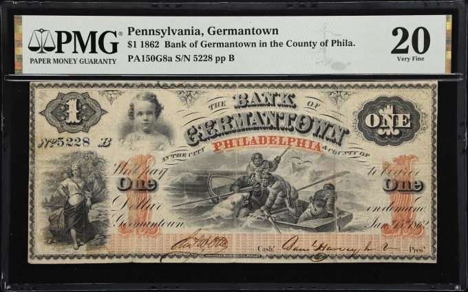 Bank of Germantown in the County of Philadelphia. 1862  alt=