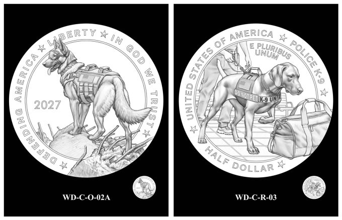 CCAC 2027 Working Dog Half Dollar Design Recommendations | CoinNews CCAC 2027 Working Dog Half Dollar Design Recommendations