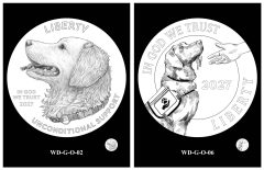 CFA 2027 $5 Working Dog Gold Coin Design Recommendations