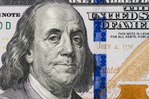 Close up of 100 dollar bill