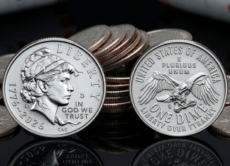 2026 Dime Without FDR: U.S. Mint to Offer Dime Rolls and Bags CoinNews 2026 Emerging Liberty Dime - obverse and reverse