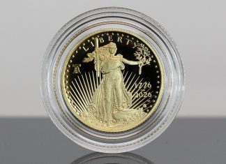 US Mint Sales: Proof Gold Eagles Lead as Dime Rolls Near Limit CoinNews photo 2026-W Proof American Gold Eagle - Obverse