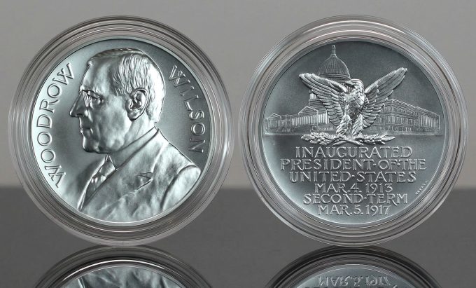 CoinNews photos Woodrow Wilson Presidential Silver Medal - obverse and reverse