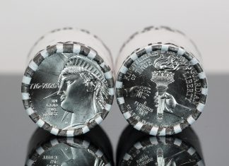 U.S. Mint Releases Semiquincentennial Half Dollar Rolls and Bags CoinNews rolls of circulating 1776-2026 Enduring Liberty half dollars