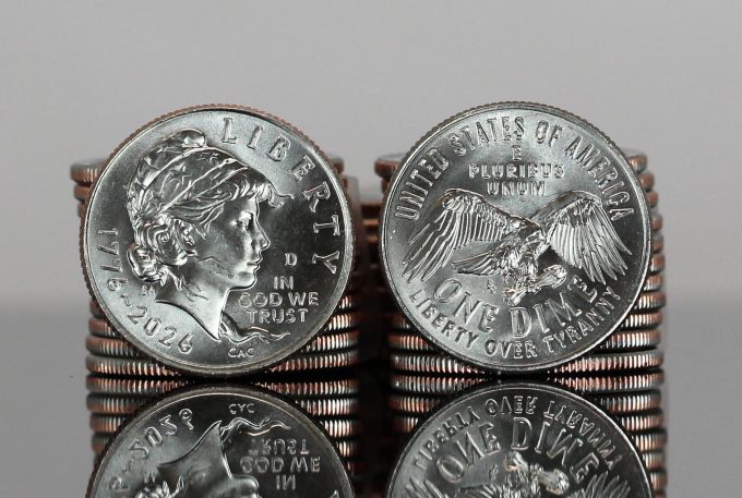 CoinNews photo shows 2026 Semiquincentennial dimes already appearing in circulation