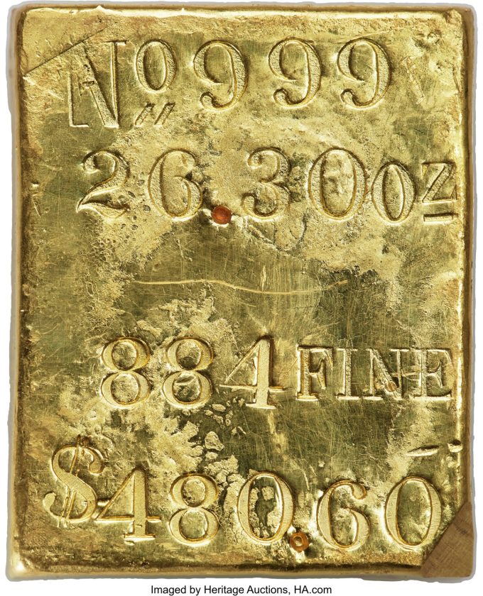 Kellogg Humbert Gold Ingot 2630 Ounces | CoinNews Kellogg Humbert Gold Ingot 2630 Ounces