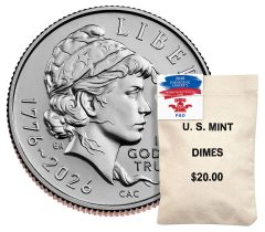 U.S. Mint product image  for the 1776-2026 P&D Emerging Liberty Dime 200-Coin Bag