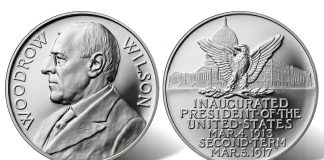 U.S. Mint Releases Woodrow Wilson Presidential Silver Medal Woodrow Wilson Presidential Silver Medal