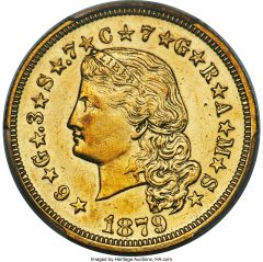 1879 $4 Flowing Hair Stella