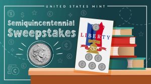U.S. Mint promotional image for its Semiquincentennial Sweepstake