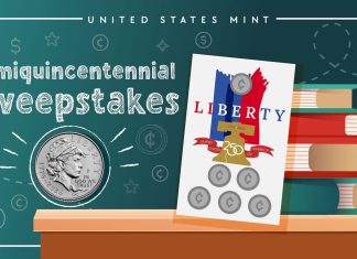 U.S. Mint Sweepstakes Offers 1776-2026 Dimes to Teachers U.S. Mint promotional image for its Semiquincentennial Sweepstake