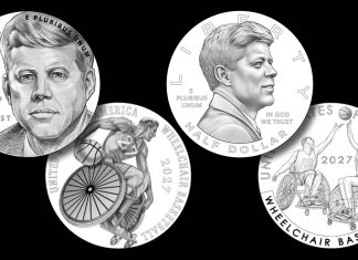 2027 Half Dollar to Pair New Kennedy Portrait With Wheelchair Basketball Recommended Obverse and Reverse Designs 2027 Paralympic Wheelchair Basketball Half Dollar