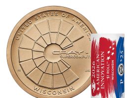 U.S. Mint Launches 2026 Wisconsin $1 With Cray-1 Design and Liberty Bell Privy Roll of 2026-P American Innovation Dollars for Wisconsin