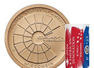 U.S. Mint Launches 2026 Wisconsin $1 With Cray-1 Design and Liberty Bell Privy Roll of 2026-P American Innovation Dollars for Wisconsin