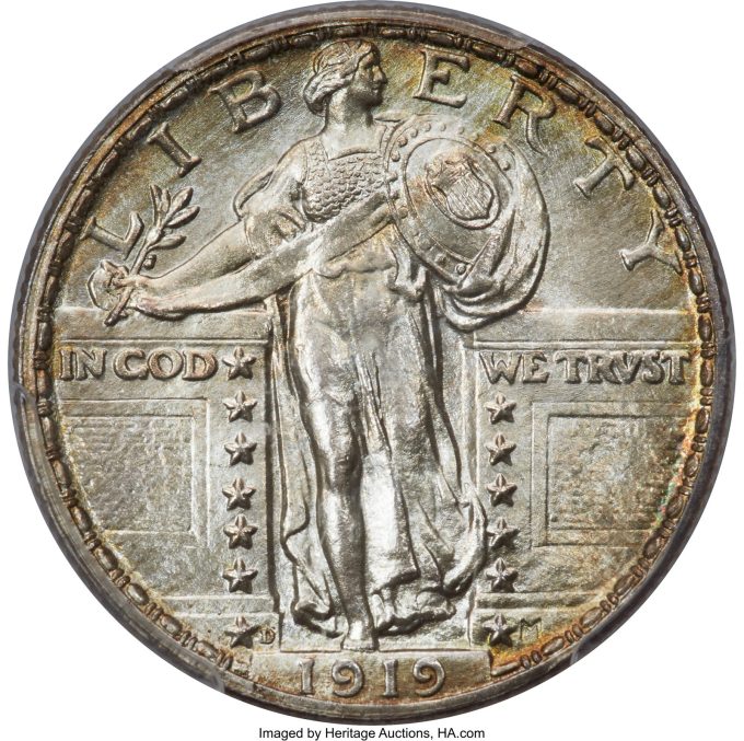 1919-D Quarter, MS67 Full Head