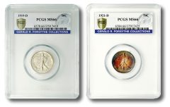 1919-D and 1921-D Walker PCGS MS66