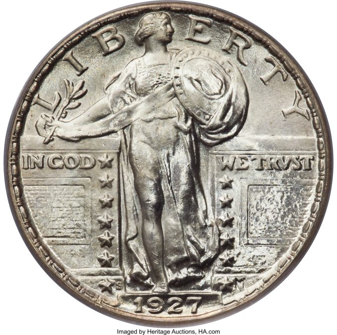  1927-S Quarter, MS65+ Full Head