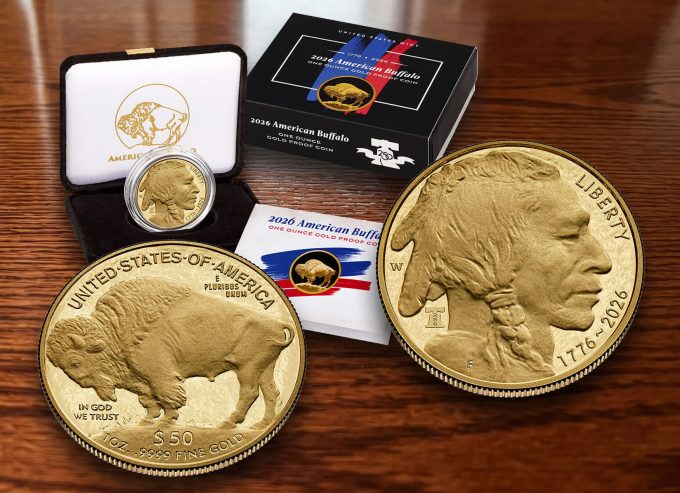 2026-W Proof American Gold Buffalo and Packaging