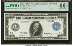 Fr. 1133-D $1,000 1918 Federal Reserve Note