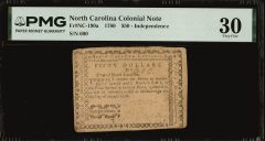 North Carolina $50 Independence bank note
