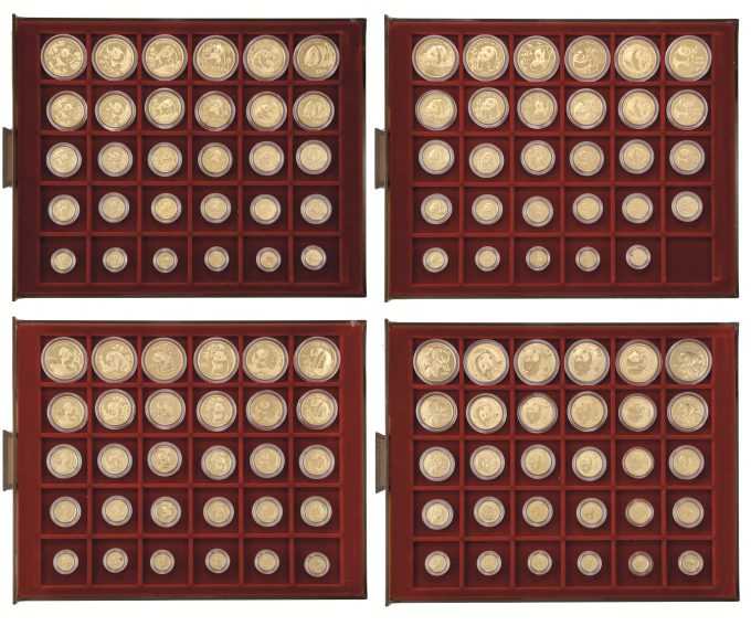 Part of China gold Panda set 1982-2025