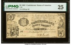 T35 $5 1861 PF-1 Cr. 271 PMG Very Fine 25