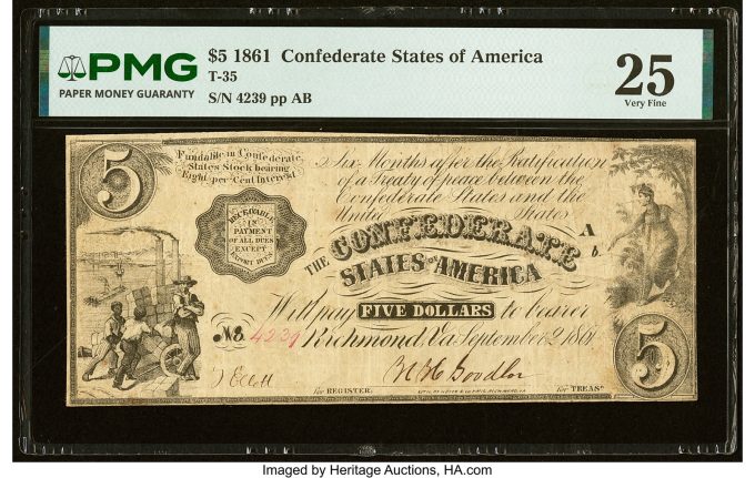T35 $5 1861 PF-1 Cr. 271 PMG Very Fine 25