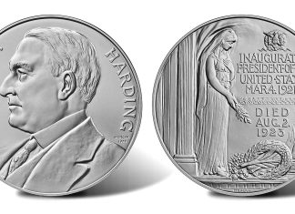 U.S. Mint Releases Warren G. Harding Presidential Silver Medal