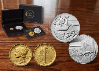 U.S. Mint’s Best of the Mint Mercury Dime Set Launches 1916 Mercury Dime and Medal Set plus Packaging