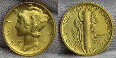 2016-W Mercury Dime Centennial Gold Coin
