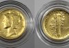 US Mint Sales: Mercury Dime Set and FIFA Coins Debut Best of the Mint 1916 Mercury Dime Gold Coin - Obverse and Reverse