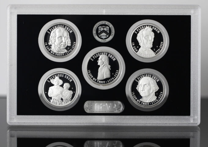 CoinNews Semiquincentennial 1776-2026 S Proof Silver Quarters - Obverses