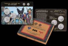 Comic Art Three-Medal Set – Superman, Batman, Wonder Woman