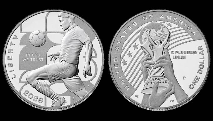 FIFA World Cup 2026 Silver Dollar - Obverse and Reverse