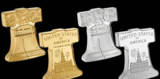 U.S. Mint Liberty Bell-Shaped Coins and Medal Launch July 16 US Mint image Liberty Bell-Shaped Gold Coin and Silver Medal