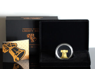 US Mint Sales: 1776-2026 Freedom Ringing Coins Arrive 1776 ~ 2026 $125 Freedom Ringing Half-Ounce Gold Coin and Display Case