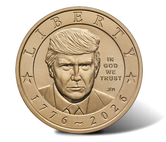 1776-2026 President Donald J. Trump $1 Coin - Obverse