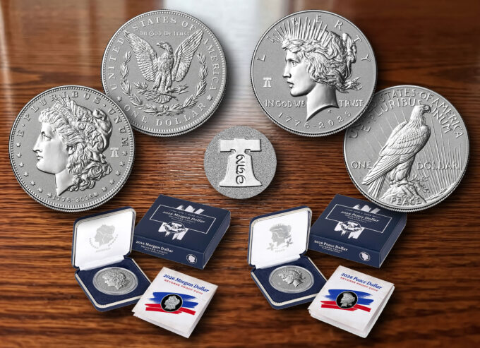 1776-2026 Reverse Proof Morgan and Peace Silver Dollars