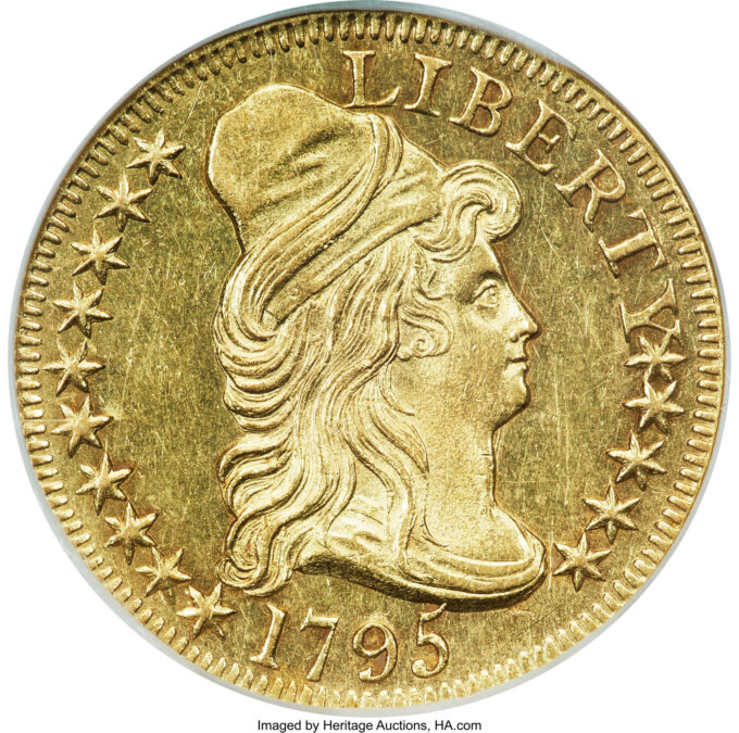 1795 Capped Bust Right Half Eagle MS62 | CoinNews 1795 Capped Bust Right Half Eagle MS62