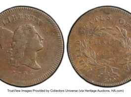 Heritage Early Copper and Colonial Coin Auction Tops $436,000 1795 Half Cent Plain Edge